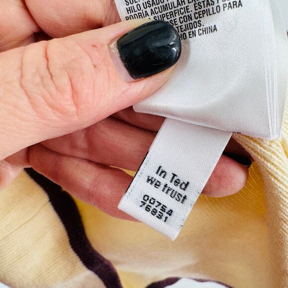 Ted Baker Turtleneck Ribbed Waist Knit Top Wool Cotton Blend Pullover Size 3 - Picture 7 of 8